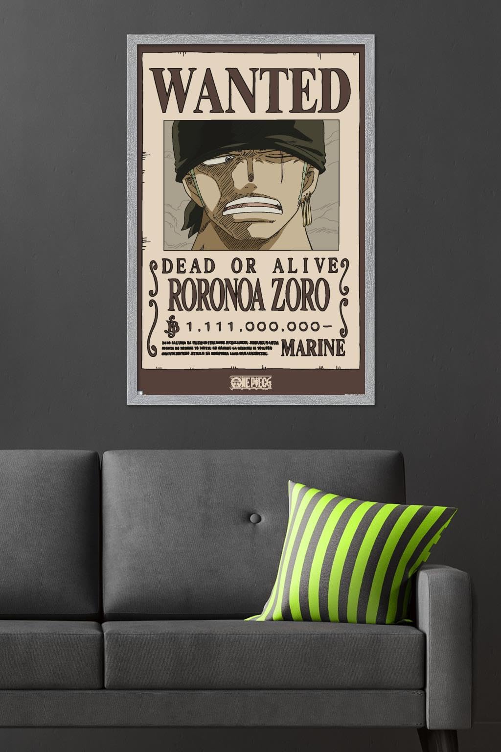 Amazon.com: One Piece - Roronoa Zoro Wanted Poster Wall Poster